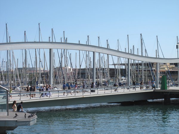 Walkway at Barcelona harbour