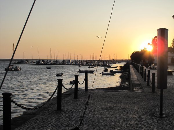 Olhao Harbour and sunset