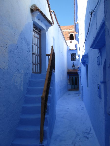 The stunning blue of the streets of Chefchaouen