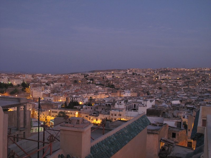 Sunset across the medina