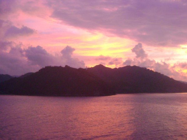 Sunset over lombok