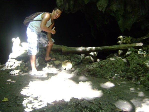 enjoying the cave