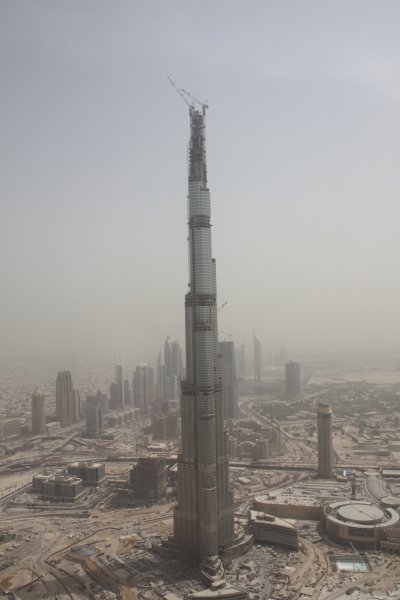 Burj Al Dubai from the air