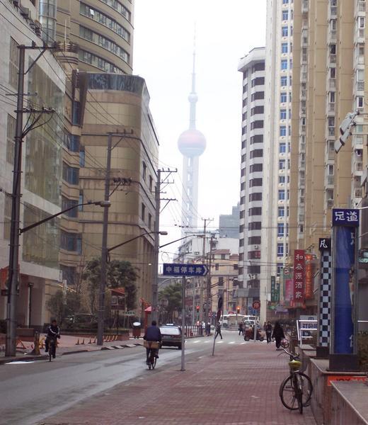Street scene near our hotel in Shanghai
