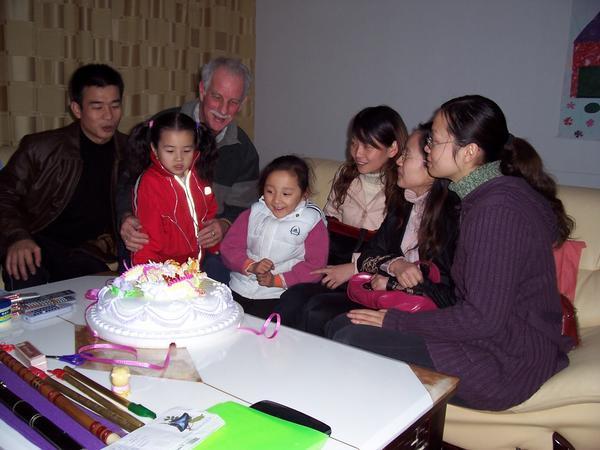 Jerry and some of the teachers on his birthday.