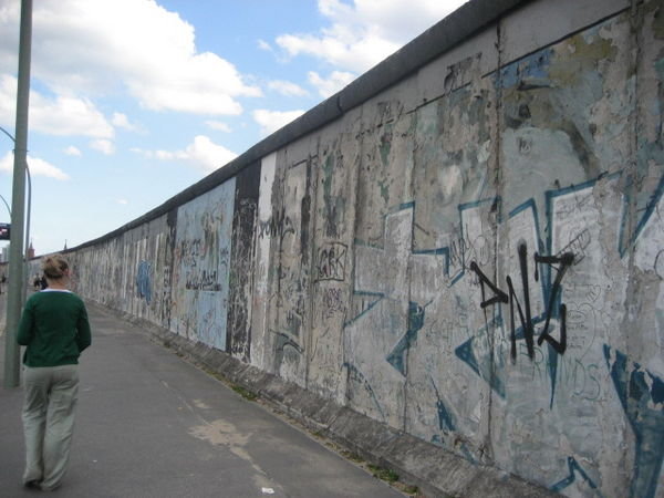 Beth at the remains of the Berlin Wall.