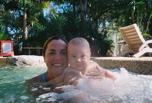 Me and Nathan in the hot tub