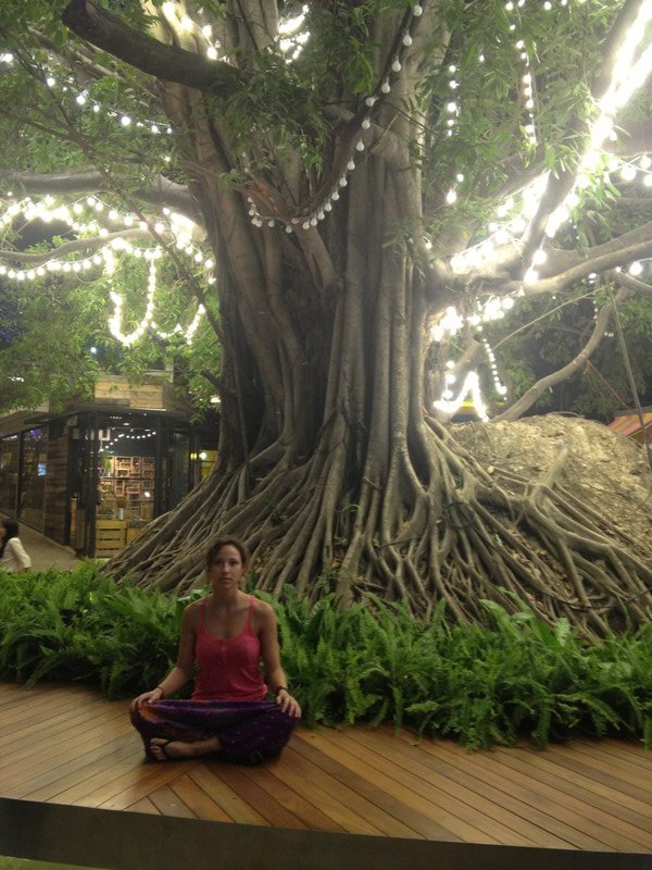 Under the bodhi tree?