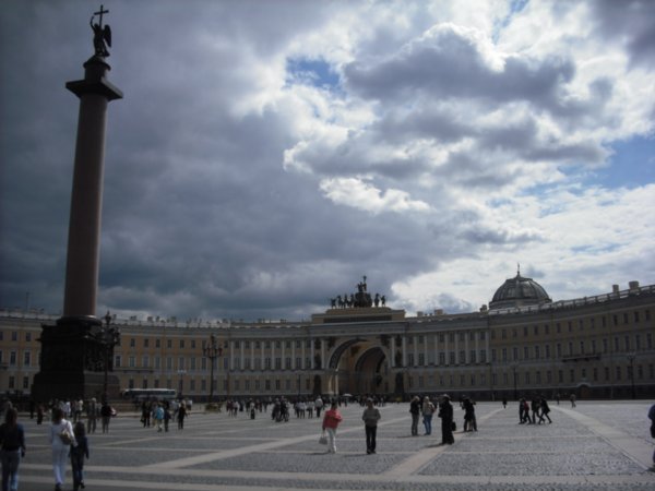Outside the Hermitage and Winter Palace