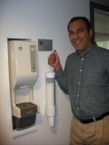 Asaf's favorite hotel had an ice machine in the hallway, Kaunas