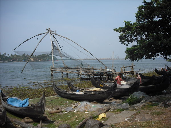 Large "spider" fishnets in Cochin