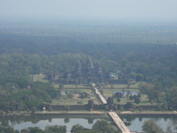 View of Angkor Wat from balloon
