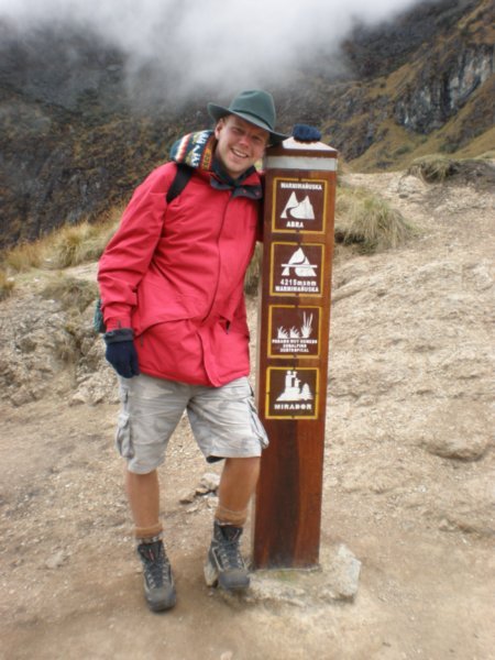The highest point I had ever been - not much oxygen!