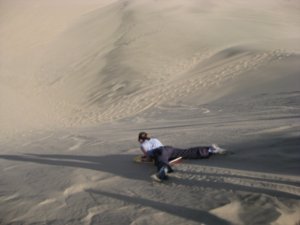 sand boarding at Nazca