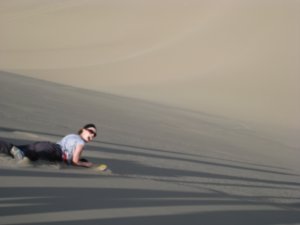 Sand boarding at Nazca