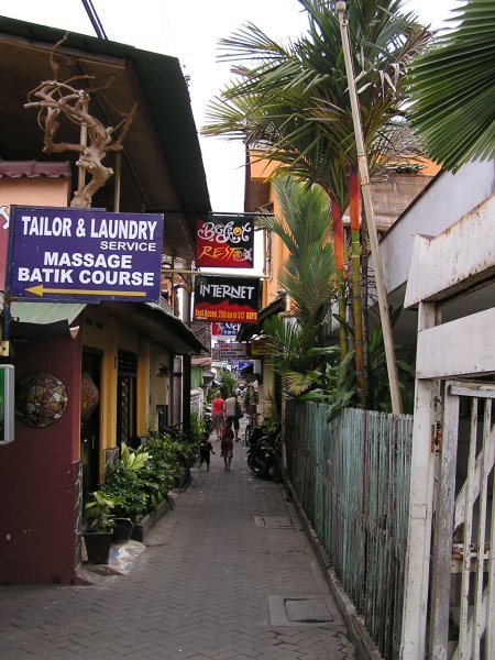 street with hostels