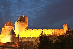 The Walled City of Carcassonne by Night