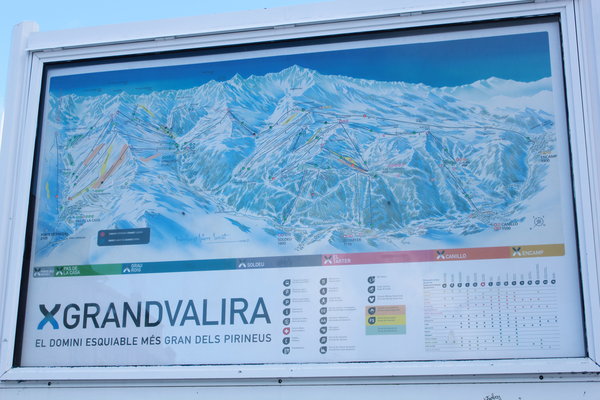 Trail map of the Grandvalira resort