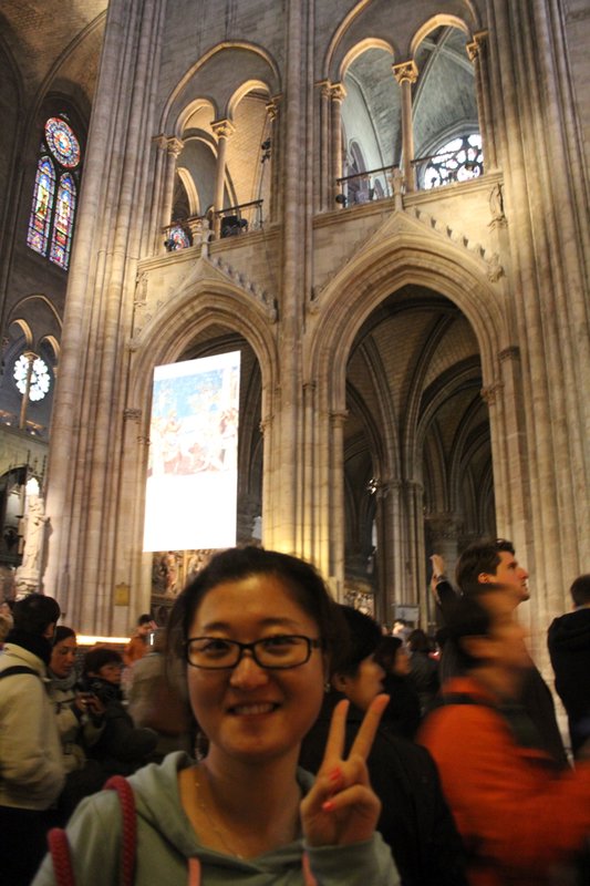 Han Li Inside Notre Dame