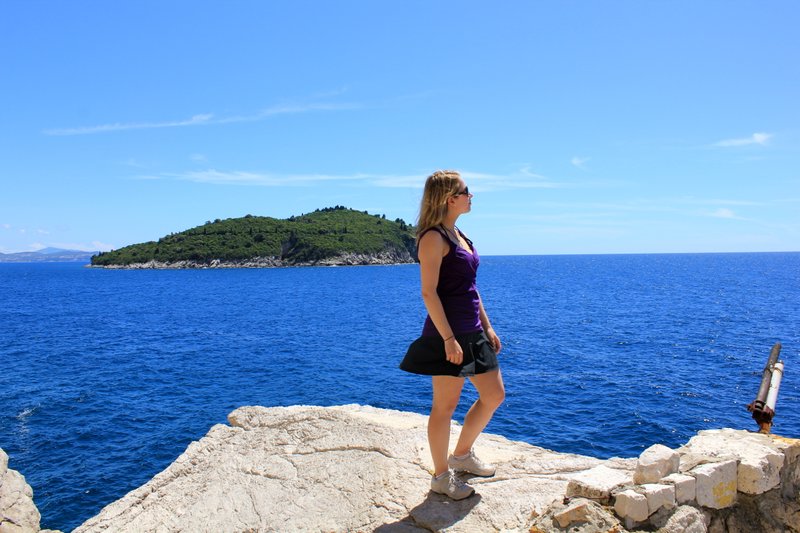 Elysia Enjoying The View in Dubrovnik