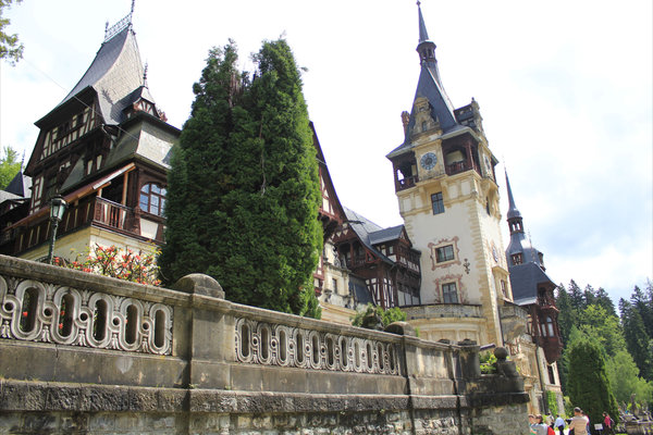 The Peles Castle from the front