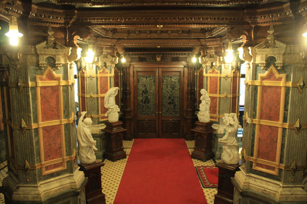 Inside the entrance of Peles castle