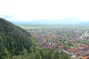 The view of the town below the ruins