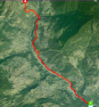 Hiking Route - Satellite Overlay