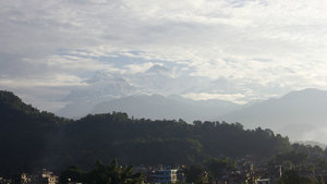 Viewing the Annapurna Mountains from the Hotel