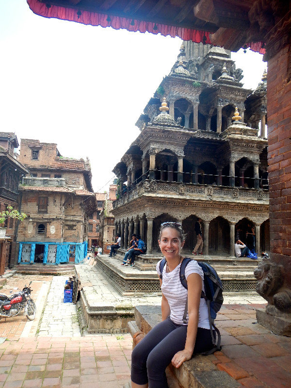 Elysia in Patan's Durbar Square