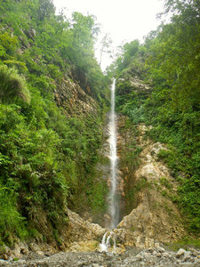 A very tall waterfall