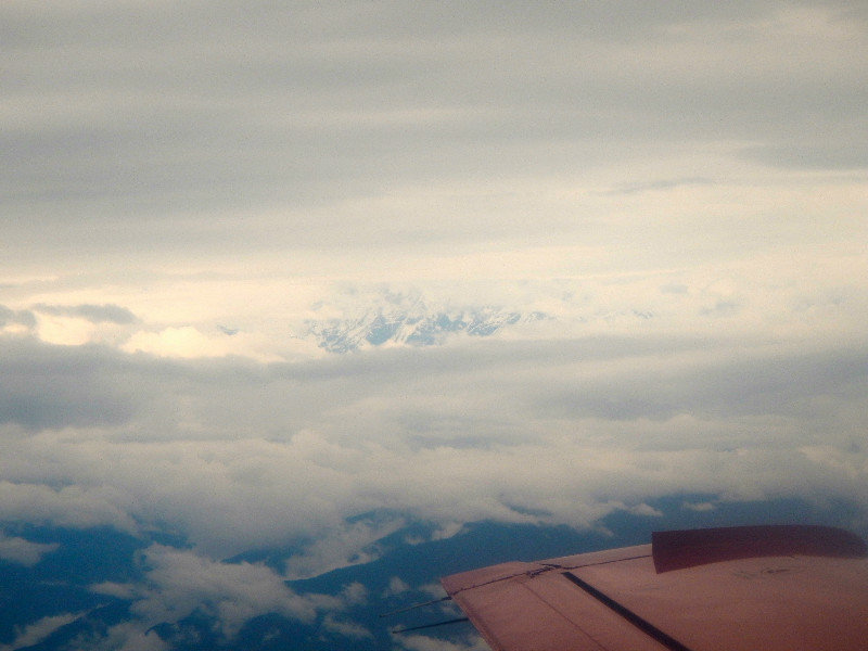 A Glimpse of Mountains from the Plane