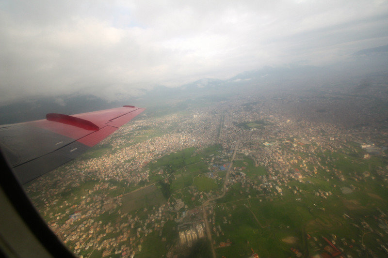 View of the Kathmandu Valley after Takeoff