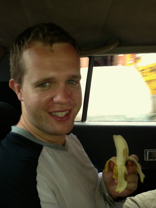 A well deserved banana on the way home