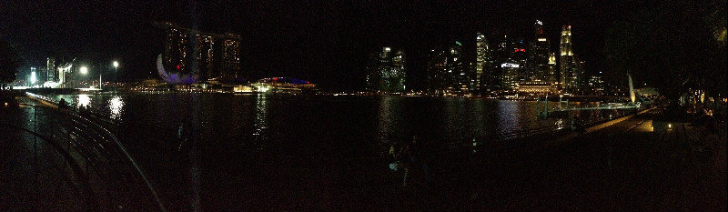 The Singapore Harbour At Night