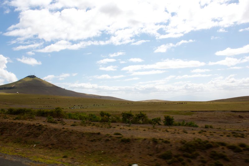The landscape outside of Arusha