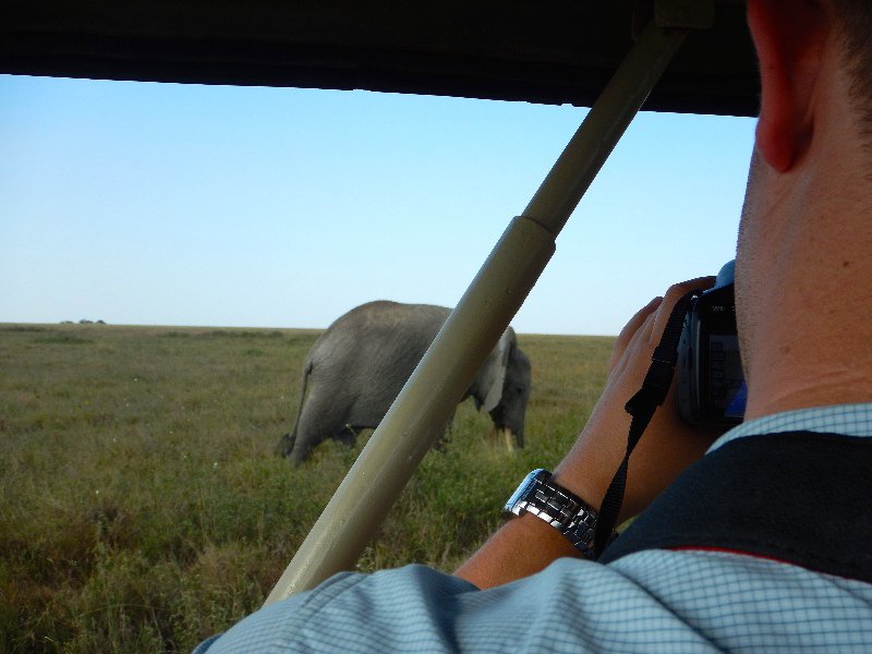 Mike photographing the elephant