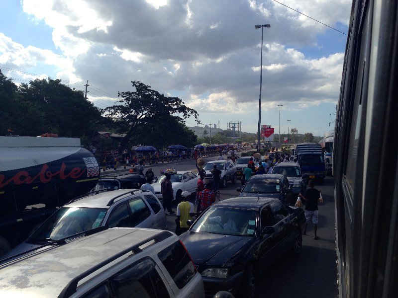 Shots of the horrible traffic in Dar Es Salaam