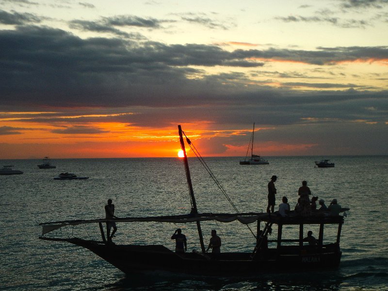 A Dhou boat heading out for a sunset cruise