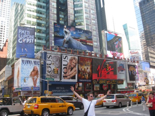 James at Times Square