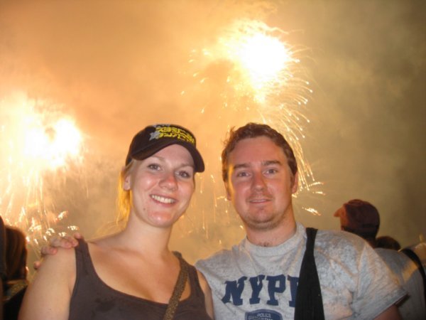 Kim and James at the fireworks