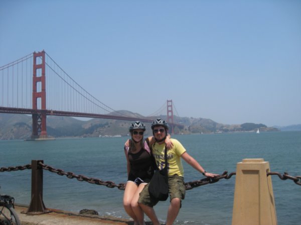 Chilling in front of the Golden Gate Bridge