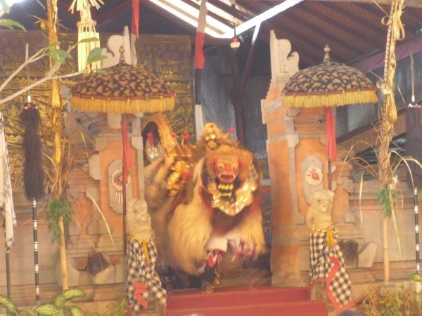 Strange looking creature in the Barong Dance