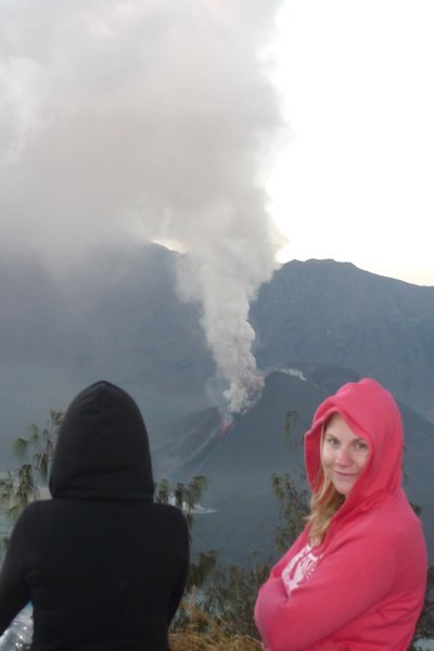 Kim overlooking the Volcano