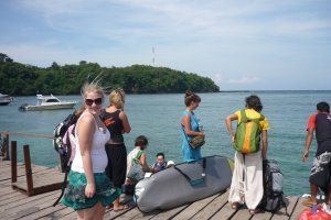 Waiting to board the Perana Boat to the Gili Islands