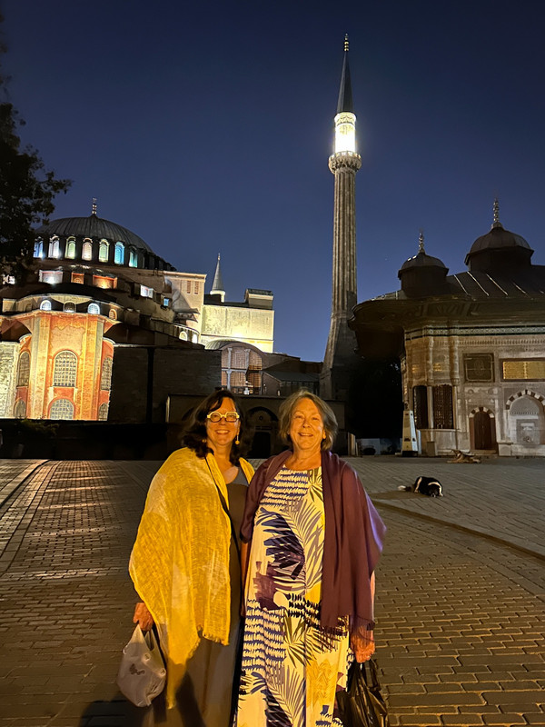 After dinner in front of Hagia Sofia