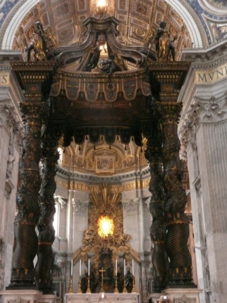 the papal altar by Bernini