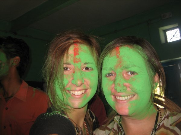 me and lindsay all greened up