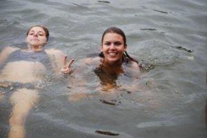 swimming in the backwaters