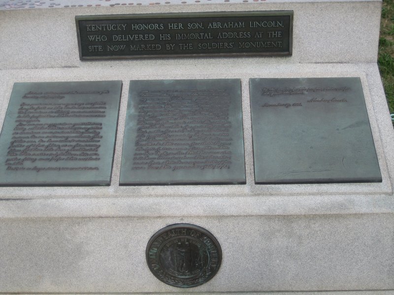 Memorial of Lincoln's Gettysburg Address